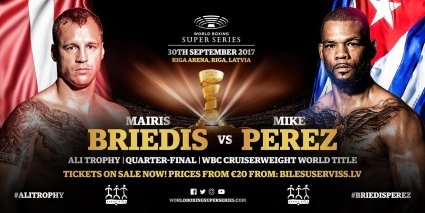 Майрис Бриедис vs Майк Перес: четвертьфинал Суперсерии в эту субботу